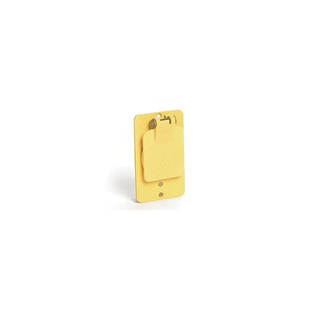 Woodhead Box Cover, Outlet Box Type, Nylon, Single Receptacle Cover Type 3057